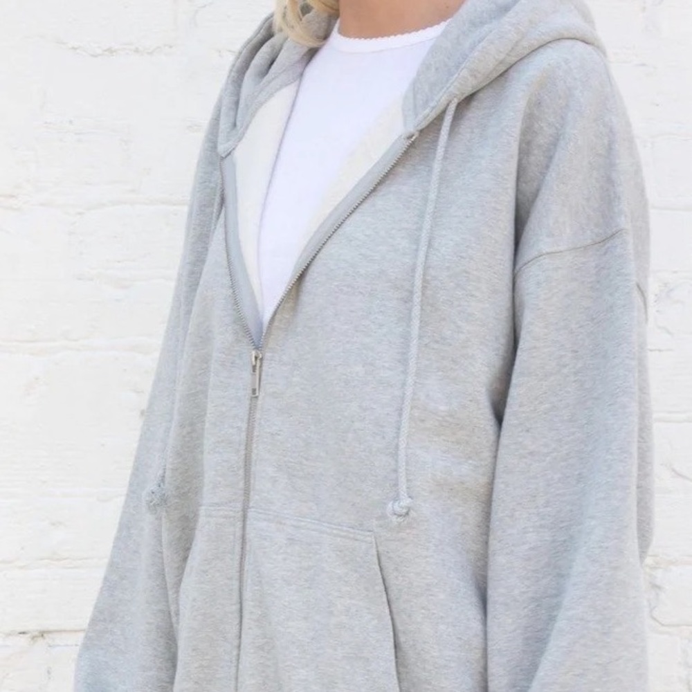 brandy melville grey Christy hoodie oversized